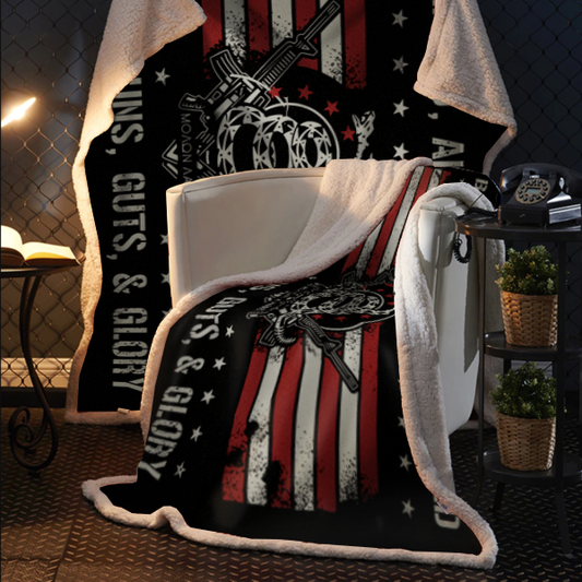 Born Raised and Protected Premium Mink Sherpa Blanket