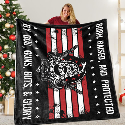 Born Raised and Protected Premium Mink Sherpa Blanket