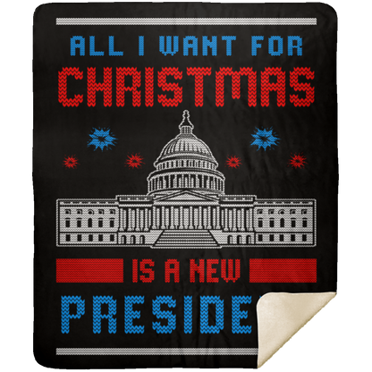 All I Want For Christmas Premium Mink Sherpa Blanket 2