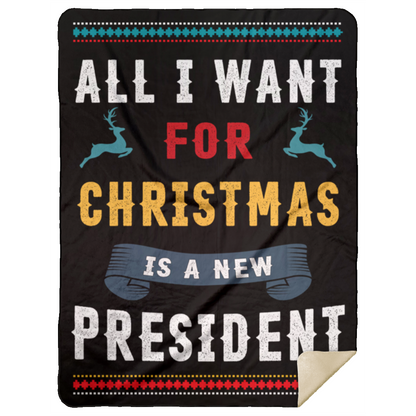 All I Want For Christmas Premium Mink Sherpa Blanket 3