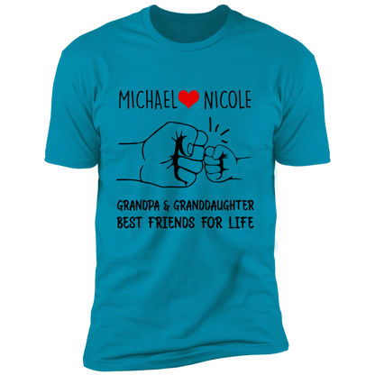Grandpa and Granddaughter Personalized T-shirt