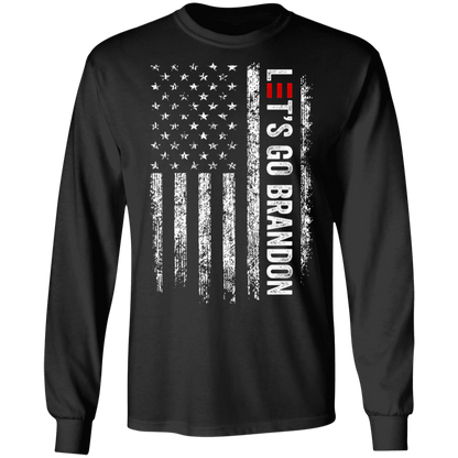 Let's Go Brandon Black and White USA Apparel
