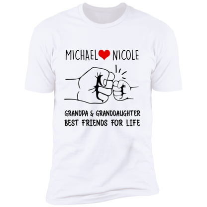 Grandpa and Granddaughter Personalized T-shirt