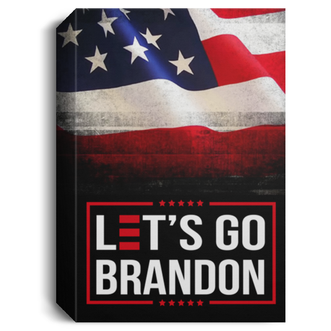 Let's Go Brandon USA Deluxe Portrait Canvas 1.5in Frame