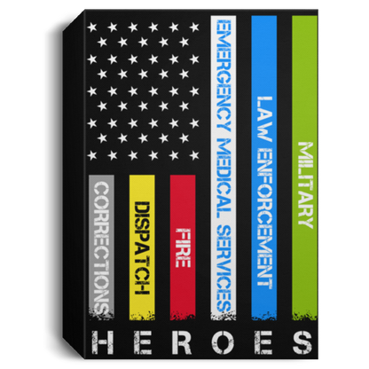 Heroes First Responder Deluxe Portrait Canvas 1.5in Frame