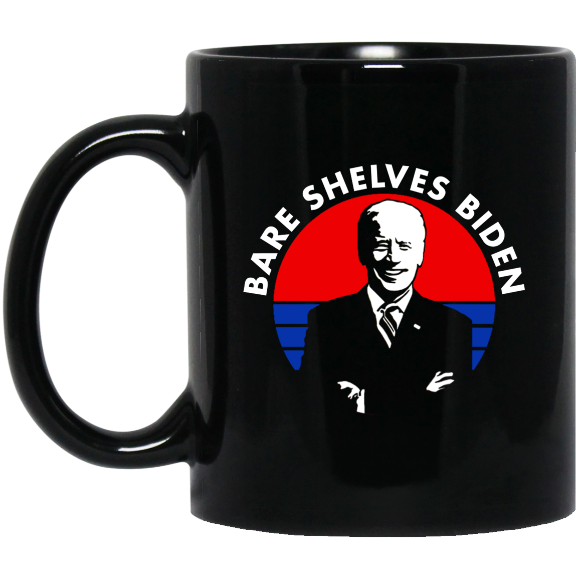 Bare Shelves Biden 11 oz. Black Mug
