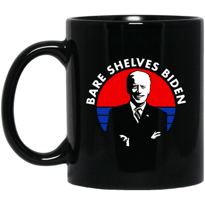 Bare Shelves Biden 11 oz. Black Mug