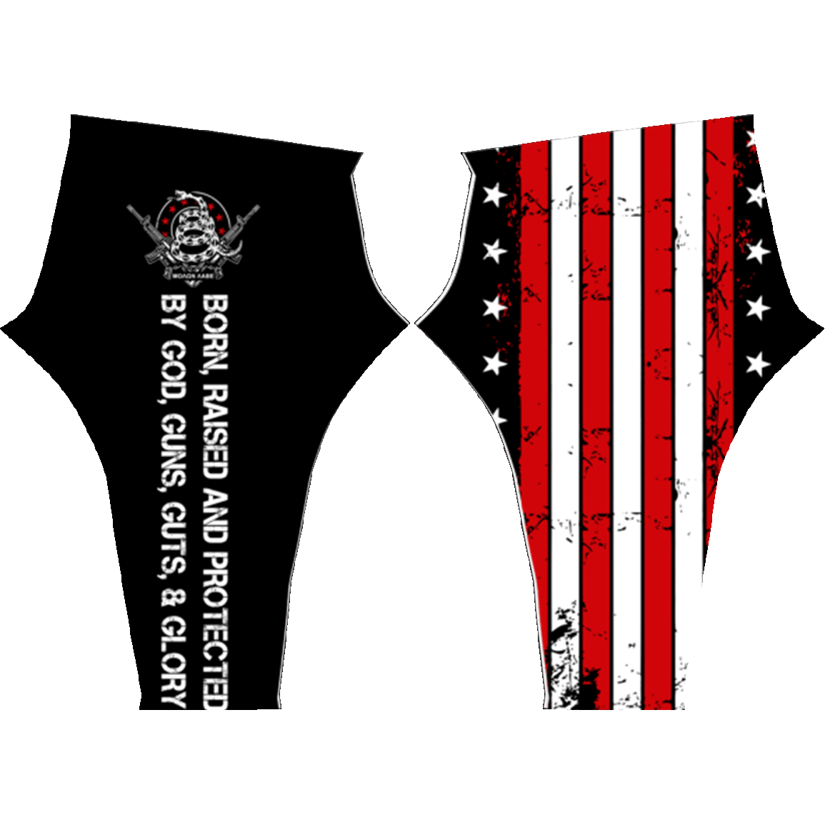 Born Raised And Protected By God, Guns, Guts And Glory Leggings 1