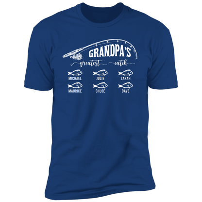 Grandpa's Greatest Catch Personalized T-shirt