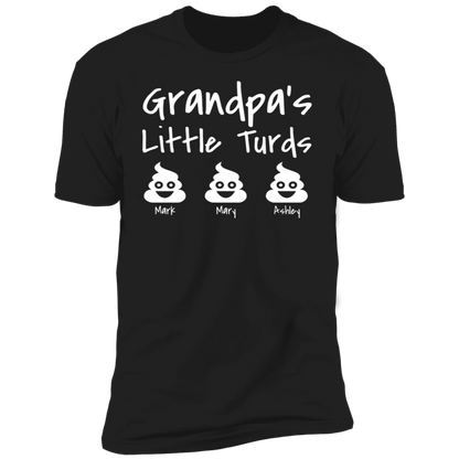 Grandpa's Little Turds Personalized T-shirt
