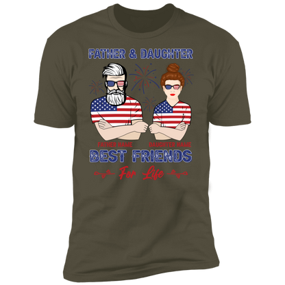 Father And Daughter Best Friends Personalized T-shirt