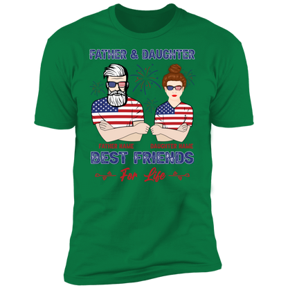 Father And Daughter Best Friends Personalized T-shirt