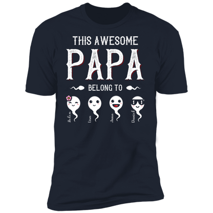 This Awesome Papa Belong To Personalized T-shirt