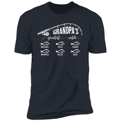 Grandpa's Greatest Catch Personalized T-shirt