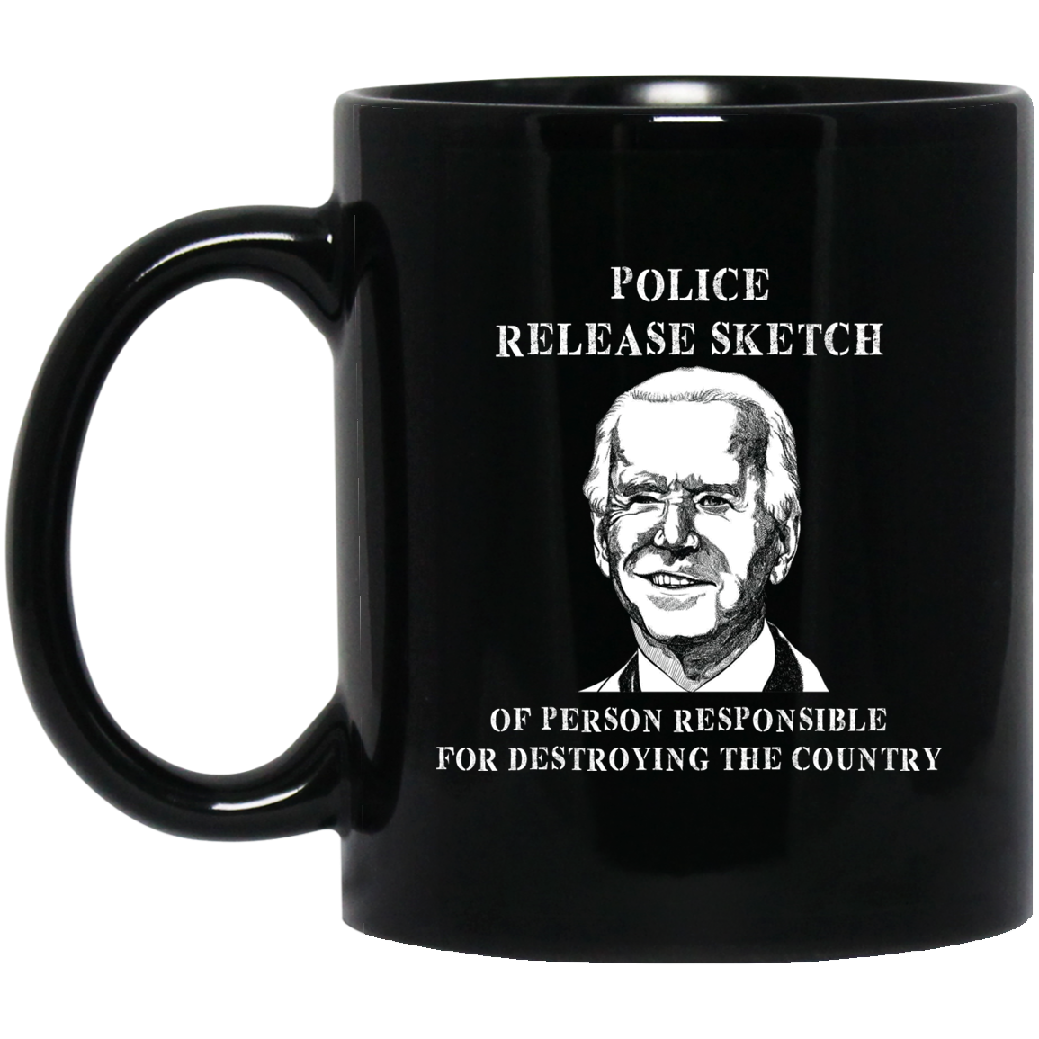 Police Sketch 11 oz. Black Mug
