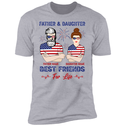 Father And Daughter Best Friends Personalized T-shirt