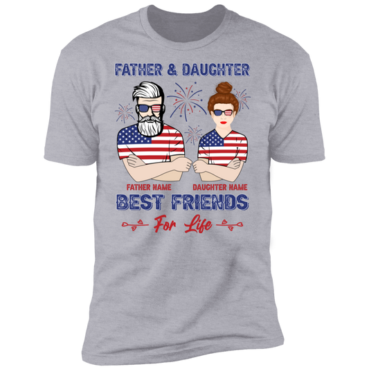 Father And Daughter Best Friends Personalized T-shirt
