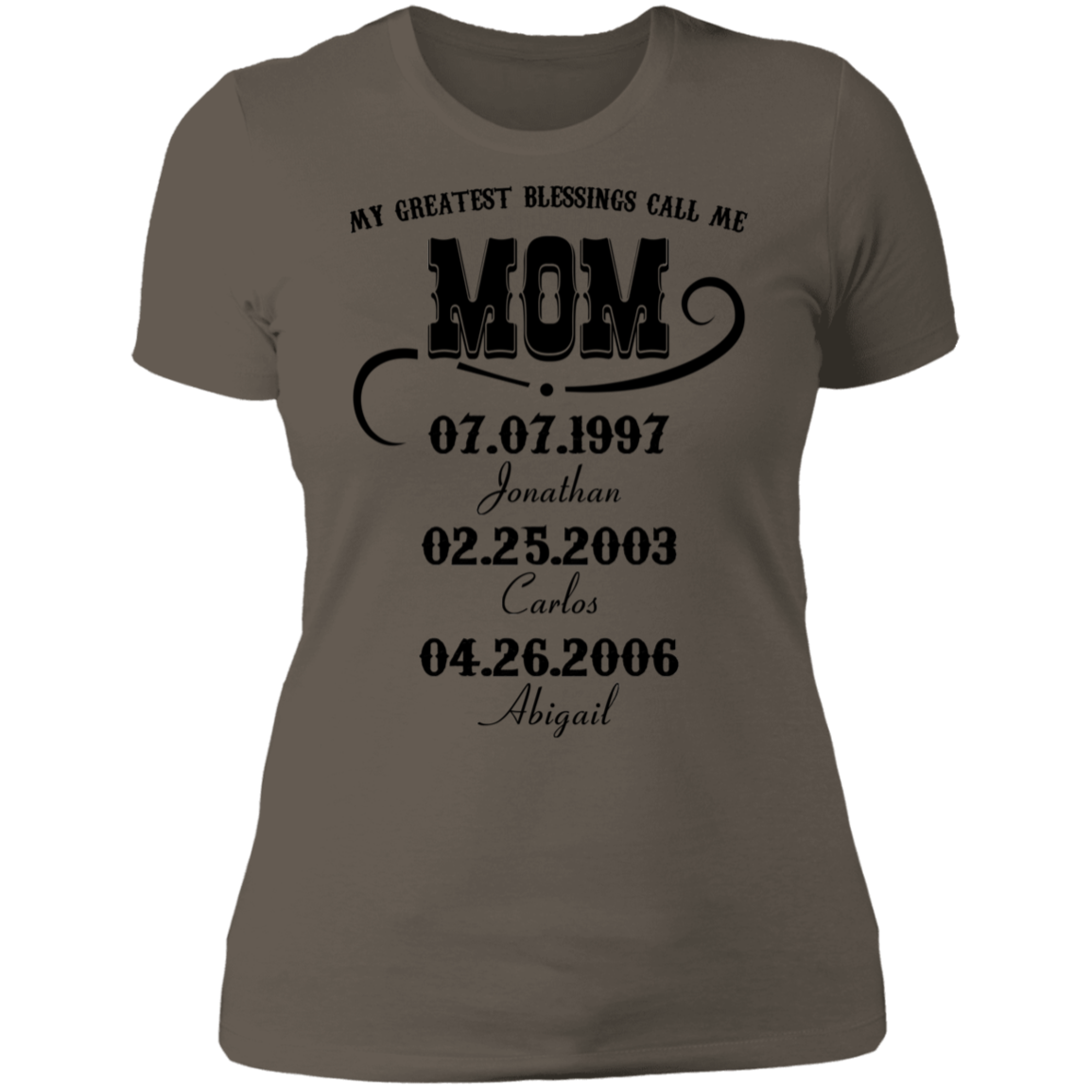 My Greatest Blessings Call Me Mom Personalized Boyfriend T-shirt