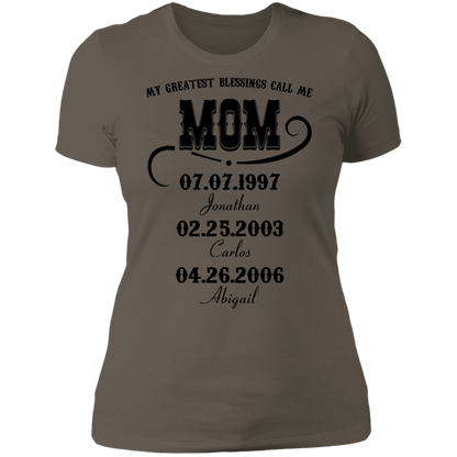 My Greatest Blessings Call Me Mom Personalized Boyfriend T-shirt