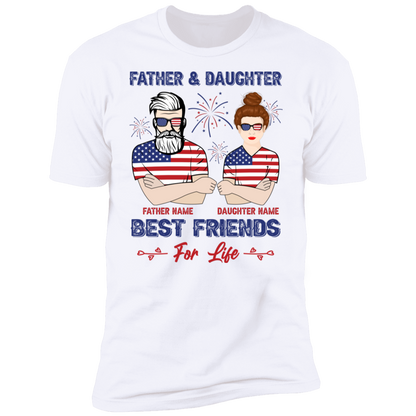 Father And Daughter Best Friends Personalized T-shirt