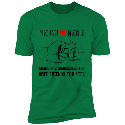 Grandpa and Granddaughter Personalized T-shirt