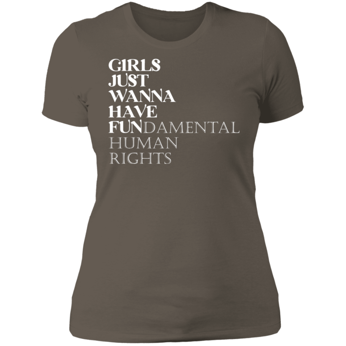 Girls Just Wanna Have Fundamental Human Rights Boyfriend T-shirt