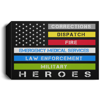 Heroes First Responder Deluxe Landscape Canvas 1.5in Frame