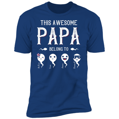 This Awesome Papa Belong To Personalized T-shirt