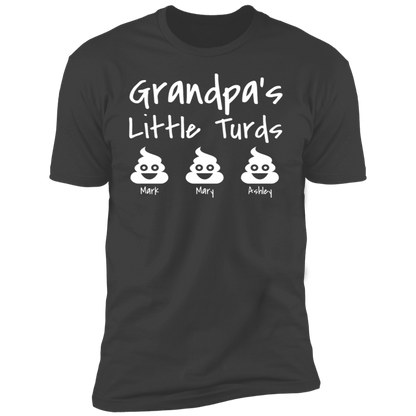Grandpa's Little Turds Personalized T-shirt