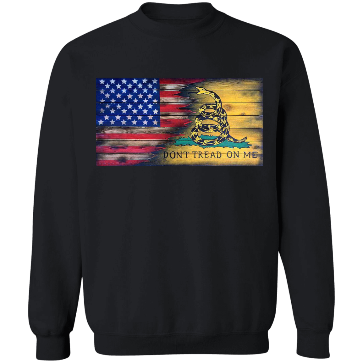 USA and Gadsen Flag Split Design, Don't Tread on Me