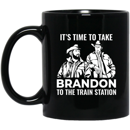 Train Station 11 oz. Black Mug