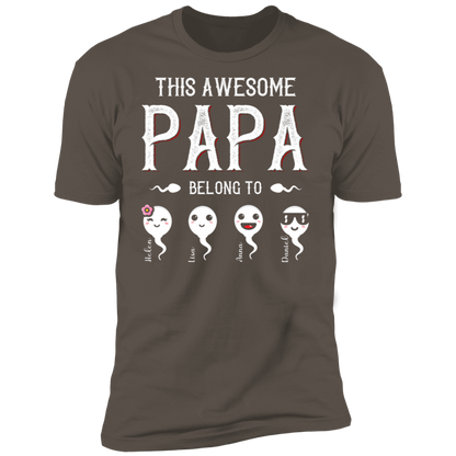This Awesome Papa Belong To Personalized T-shirt