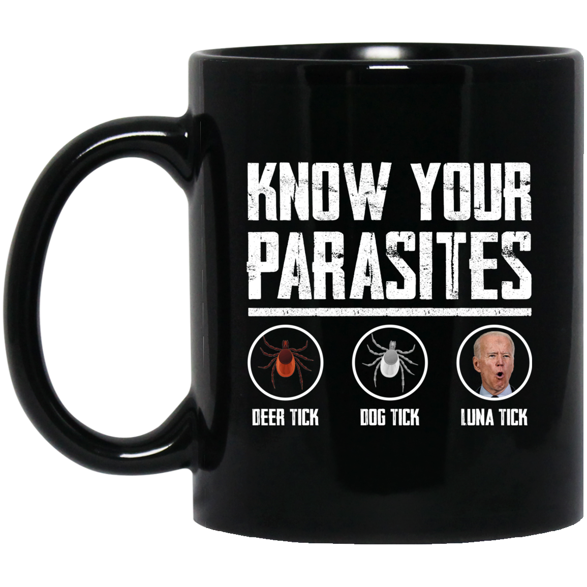Know Your Parasites 11 oz. Black Mug