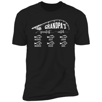 Grandpa's Greatest Catch Personalized T-shirt