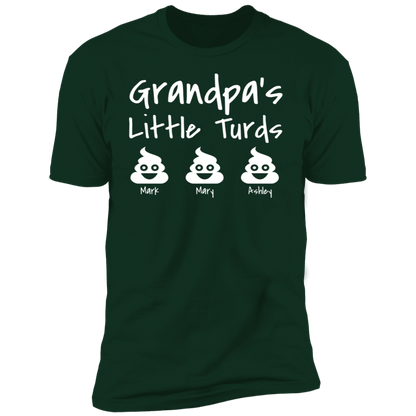Grandpa's Little Turds Personalized T-shirt