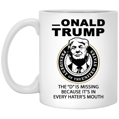 Missing D 11 oz. White Mug