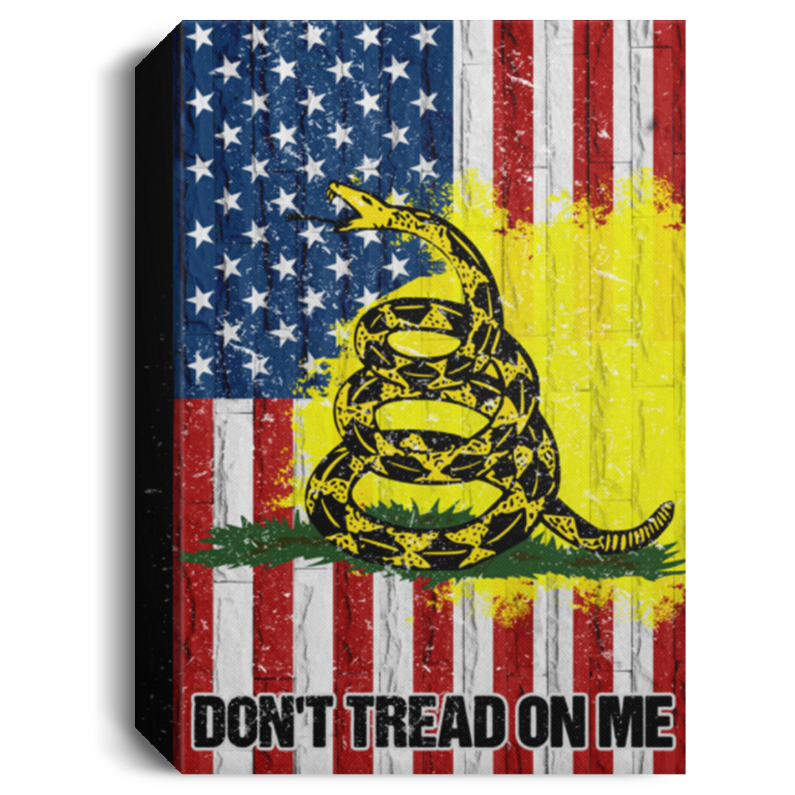 Don't Tread On Me USA Deluxe Portrait Canvas 1.5in Frame