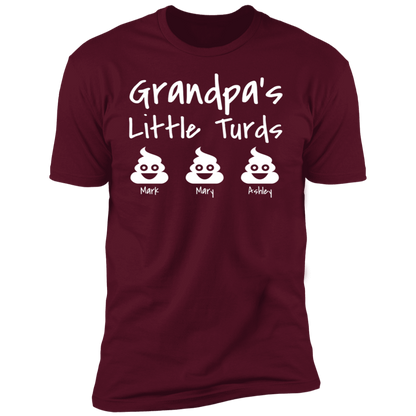 Grandpa's Little Turds Personalized T-shirt