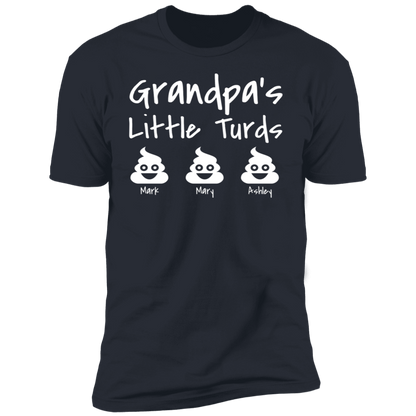 Grandpa's Little Turds Personalized T-shirt