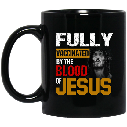 Fully Vaccinated v3 11 oz. Black Mug