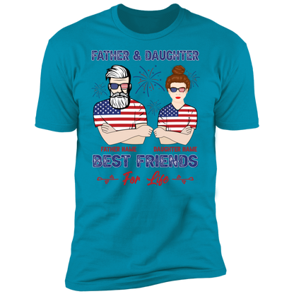 Father And Daughter Best Friends Personalized T-shirt