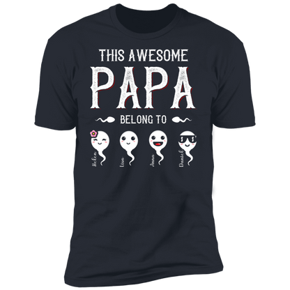 This Awesome Papa Belong To Personalized T-shirt