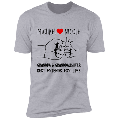 Grandpa and Granddaughter Personalized T-shirt