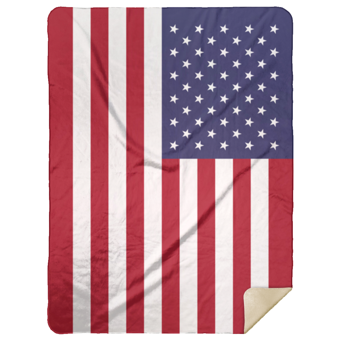 USA Flag Premium Mink Sherpa Blanket