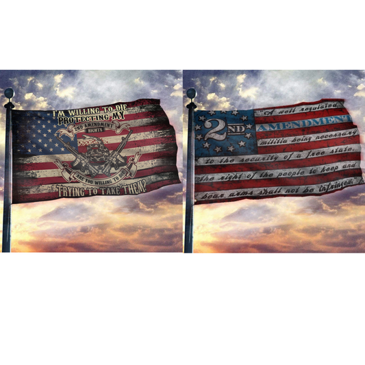 Defend the Second 2nd Amendment 2-Pack Flag Bundle B