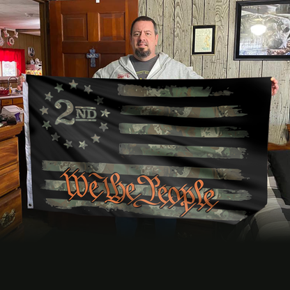 We The People - Camo Orange - 2nd Amendment Flag