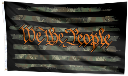 We The People - Camo Orange Flag