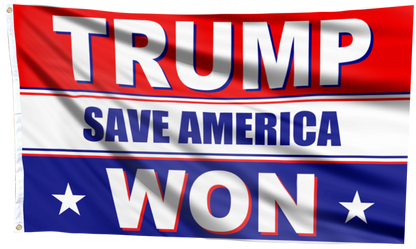 Trump Won - Save America - Red, White, Blue Flag