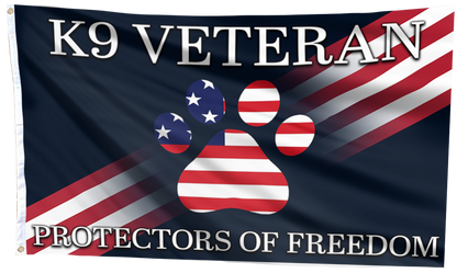 K9 Veteran – Protectors of Freedom Flag