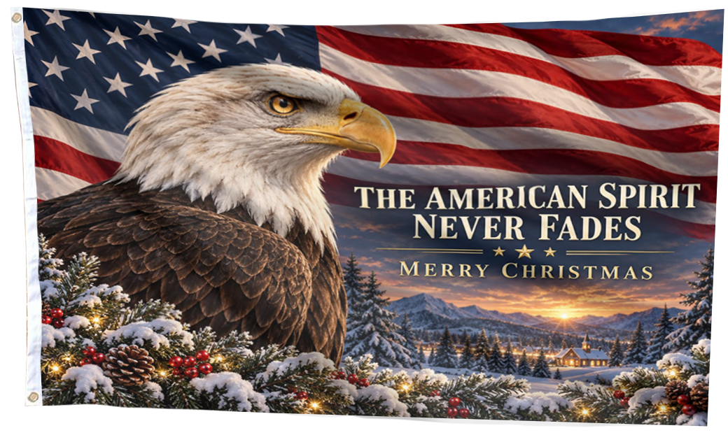 The American Spirit - Merry Christmas Flag